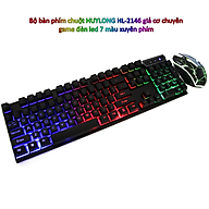 Bộ bàn phím chuột HUYLONG HL-2146 giả cơ chuyên game đèn led 7 màu xuyên phím - HÀNG CHÍNH HÃNG thumbnail