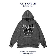 Áo hoodie unisex acid Cerberus City Cycle - áo nỉ hoodie wash unisex form rộng in hình Local Brand thumbnail