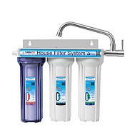 Bộ lọc nước gia đình Yamato – 3CWF - Kèm vòi Inox 304 xoay 360 độ và phụ kiện kết nối đầy đủ