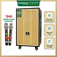 Loa Kéo Công Suất Lớn Nanomax SK-16K8 Bass 4 Tấc 40cm Công Suất 680w Karaoke Bluetooth Hàng Chính Hãng