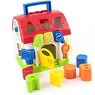 Đồ chơi thả hình khối luyện tư duy logic - nhận biết hình khối cho bé - hình ngôi nhà có nhạc Winfun 0772 9-36 tháng - tặng đồ chơi dễ thương thumbnail