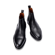 Giày CHELSEA BOOTS ĐEN nam, giày da cao cấp da bò nhập khẩu handmade đánh màu patina , STEELER chính hãng BH 12 tháng thumbnail