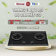 Bếp gas âm đầu đốt trong Rinnai RVB-2SCHi(SB) mặt bếp kính SCHOTT và kiềng bếp gang - Hàng chính hãng
