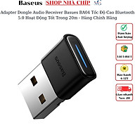 USB Bluetooth Adapter Dongle Audio Receiver Basues BA04 Tốc Độ Cao Bluetooth 5.0 Hoạt Động Tốt Trong 20m - Hàng Chính Hãng