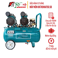 Máy nén khí không dầu Romano RM750 50, Bình 50L, Hai đầu nén độc lập thumbnail