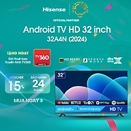 Android Tivi LED Hisense 32 inch 32A4N trợ lý ảo Google Voice Control, bảo hành 2 năm - HÀNG CHÍNH HÃNG