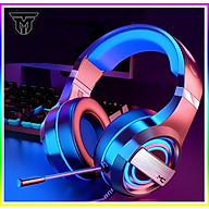 Tai Nghe Chụp Tai Máy Tính Teement TM01 Gaming MC Q9 Có Đèn Led Đổi Màu, Mic Đàm Thoại, Headphone Chơi Game Trên Laptop, Pc - Hàng Chính Hãng
