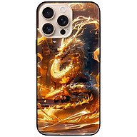 Ốp lưng dành cho Iphone 15 - 15 Plus - 15 Pro - 15 Pro Max - Rồng Vàng Lửa - Hàng Chính Hãng
