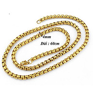 Dây chuyền nam 4mm bông dừa khít đẹp màu vàng