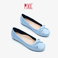 Giày Búp Bê Bệt Da Bò Thật Siêu Êm Gắn Nơ Nhỏ Pixie X603 thumbnail