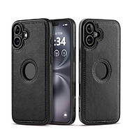 Ốp lưng da khoét táo cao cấp dành cho iPhone 16 / 16 Plus / 16 Pro / 16 Pro Max - Hàng chính hãng
