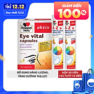 Combo bổ sung vitamin, khoáng chất và bổ mắt Doppelherz Eye Vital (30 viên) + 02 tuýp sủi A-Z Fizz (13 viên) thumbnail