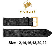 Dây Da Đồng Hồ Cao Cấp - Sang Trọng, Chất Liệu Da Bê EPSOM Thuộc Thảo Mộc - Nhập Khẩu Từ Châu Âu, Mặt Lót Chống Thấm Mồ Hôi, Tích Hợp Lớp Gia Cố Chống Giãn Đặc Biệt và Chốt Thông Minh, Kiểu Dáng Cổ Điển Phẳng Mỏng