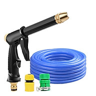 Bộ dây và vòi xịt rửa xe tưới cây tăng áp,vòi xịt rửa,vòi tưới cây 810-2498 (dây xanh- cút nối xanh)