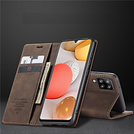 Bao da bò dạng ví dành cho Samsung Galaxy A12 mẫu case hàng nhập khẩu thumbnail