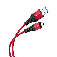 Cáp sạc nhanh chuẩn Micro USB Hoco, sạc nhanh 2.4A, cáp bọc dù dành cho Samsung, Huawei, Xiaomi, Oppo, Sony, X38 - Hàng chính hãng