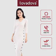 Đầm dáng ôm tay dài cổ tim - Lovadova 20D07C001 thumbnail