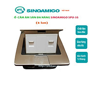 Ổ cắm điện âm sàn Sinoamigo SPU-3S, chất liệu inox chống oxy hóa. Module tùy chỉnh theo yêu cầu: Điện, lan, tel, HDMI, USB.. Hàng nhập khẩu chính hãng