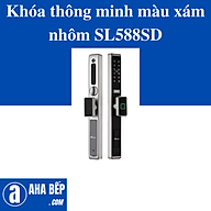 Khóa thông minh màu xám nhôm SL588SD. Hàng Chính Hãng