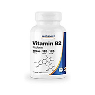 Nutricost Vitamin B2 Riboflavin 400mg, 120 Capsules - Gluten Free, Non-GMO thumbnail
