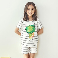 Bộ đồ ngắn tay mặc nhà cotton mịn cho bé gái U3035 - Unifriend Hàn Quốc, Cotton Organic thumbnail