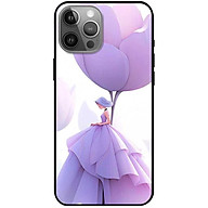 Ốp lưng cho iPhone 12 - iPhone 12 Pro - 12 Pro Max - 13 Mini - iPhone 13 - 13 Pro - 13 Pro Max - Cô Gái Hoa Tím - Hàng Chính Hãng