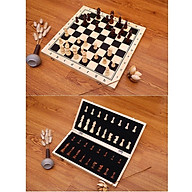 Bộ cờ vua bằng gỗ tiêu chuẩn quốc tế đủ size có nam châm - Hàng xuất Nga thumbnail