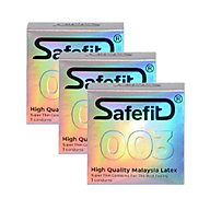 Bộ 3 hộp bao cao su Safefit siêu mỏng 0.03mm - hộp 3 chiếc thumbnail