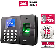 Máy chấm công quét vân tay Deli – màu đen - E3960