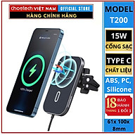 Giá đỡ Choetech T200-F kiêm đế sạc không dây Mag-safe 15w (Hàng chính hãng)