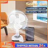 Quạt Năng Lượng Mặt Trời 12/16 inch,3 tốc độ,USB/sạc bằng năng lượng mặt trời, HÀNG CHÍNH HÃNG, BẢO HÀNH 12 THÁNG