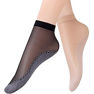 [Jingdong supermarket] Langsha cotton at the end of short stockings female core silk cotton socks socks non-slip pairs of socks 6 double-skinned coffee 3 double thumbnail