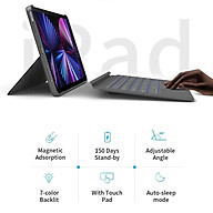 Bao da bàn phím WIWU Combo Touch Keyboard cho IPad Gen 10 2022 Pro 11 inch / M1 / M2 , Air 4 / 5 , Gen 9 10.2 inch - Hàng chính hãng
