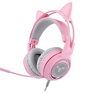 Tai nghe chơi game Somic G951 pink, có mic, rung phản hồi, đèn LED, âm thanh giả lập 7.1, USB - Hàng Chính Hãng thumbnail