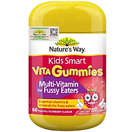 Nature's Way Kids Smart VITA GUMMIES MULTIVITAMIN FOR FUSSY EATERS - Vitamin Tổng Hợp Dạng kẹo Dẻo(60 viên/ Lọ)
