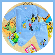 Bộ quần áo trẻ em cotton SS-FR GGY Mẫu Dài Màu bo gấu Size 1-8 cho bé 5-21kg thumbnail