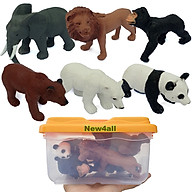 Hộp đồ chơi 06 mô hình động vật hoang dã Jungle Animal World 12 cm cho bé thumbnail