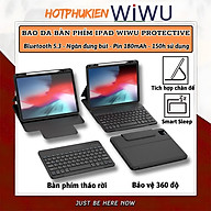 Case bao da bàn phím bluetooth bảo vệ 360 độ hiệu WIWU Protective Keyboard cho iPad Pro 11 13 inch M4 Pro 11 2020/21/22 Air 4/5/6/7 Gen 7 8 9 10.2 inch 10.5 inch Gen 10 10.9 inch - Bàn phím từ tính nam châm tháo rời, tích hợp giá đỡ - Hàng nhập khẩu