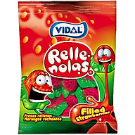 Combo 3 gói Kẹo dẻo Vidal Strawberry Filled vị Dâu nhân thạch 100gr thumbnail