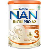 Sữa bột NAN INFINIPRO A2 Thụy Sĩ 3 800g với đạm quý A2 tiêu hóa tốt sau 7 ngày và 5HMO tăng cường đề kháng (2 - 6 tuổi)