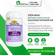 Viên Nhai Bổ Sung Canxi Cho Bé Kids Smart Bursts Calcium + Vitamin D3 Nature's Way (50 viên)