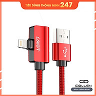 Cáp Sạc Nhanh Collen, Tích Hợp Tai Nghe Đầu Ngang Gaming, Chống Đứt, Chống Rối, dành cho iPhone XS max/11/11 Pro max ( Màu ngẫu nhiên ) - Hàng Chính Hãng