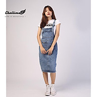 Yếm váy jean Chollima form dài có nắp YJ011 ulzzang phong cách hàn quốc thumbnail