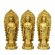Bộ 3 pho Tượng Tam Thế Phật bằng đồng thau phong thủy thumbnail