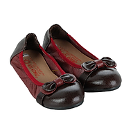 Giày trẻ em nữ Huy Hoàng da bò màu đỏ đô phối đen HC7863 thumbnail