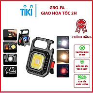 Móc Khóa Đèn Pin Đa Chức Năng Có Chống Nước Tặng Kèm Cáp Sạc - Hàng chính hãng