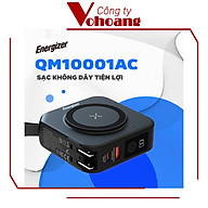 Sạc dự phòng Energizer QM10001AC Thông minh Sạc nam châm từ tính Dung lượng 10000mAh - Hàng chính hãng