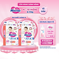Combo 2 Tã/bỉm dán Merries Jumbo Đủ Size M70/L60