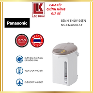 Bình Thủy Điện Panasonic NC-EG4000CSY 4 Lít - Xuất xứ Thái Lan - Dung tích 4L, Công suất 700W, Ruột bình phủ carbon hạt nổi, Chức năng hẹn giờ và tẩy cặn- Hàng Chính Hãng - Bảo Hành 12 Tháng