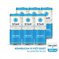 Lốc 6 lon thức uống lên men STAR KOMBUCHA Việt Quất Blueberry Bliss 250ml thumbnail